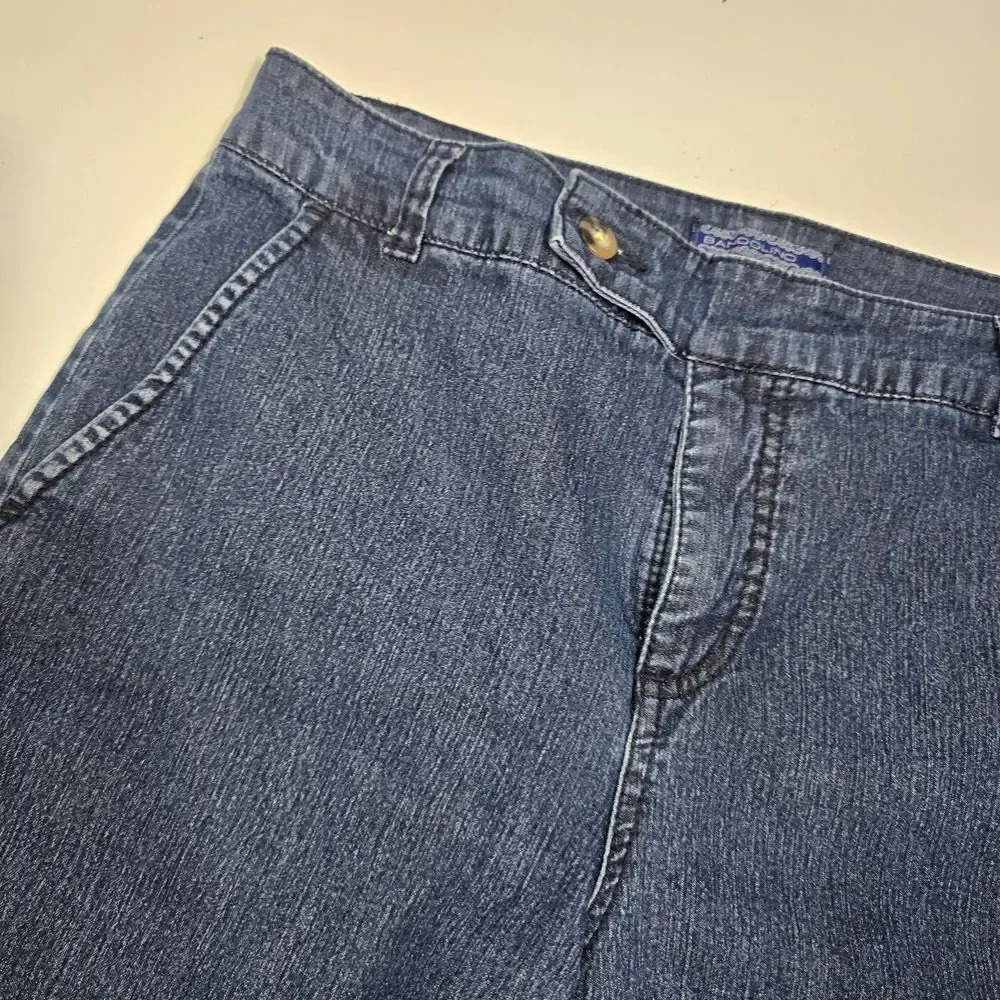 Badolino Dark Blue Denim Shorts Stretch Size 8